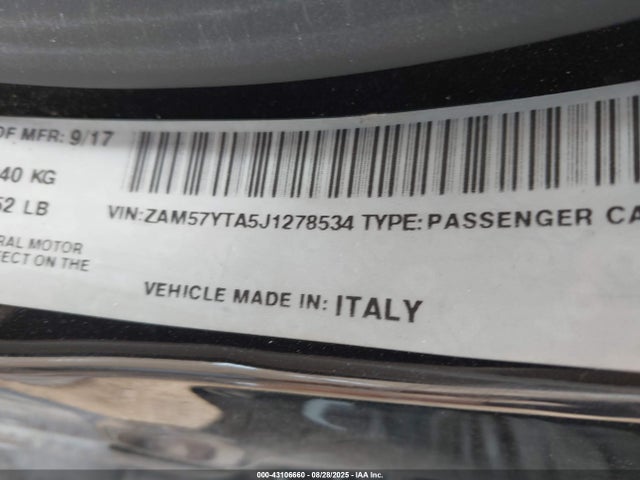 ZAM57YTA5J1278534 Maserati m156e