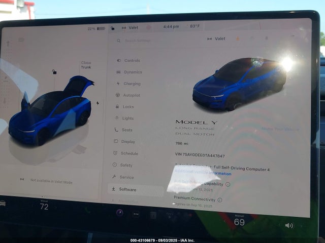 7SAYGDEE0TA447847 Tesla Model Y