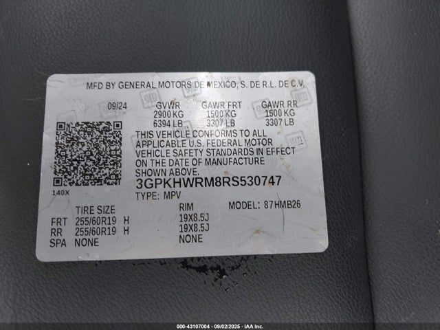 Honda x0b+ec5 2024 3GPKHWRM8RS530747 Image 9