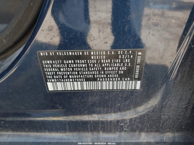 3VWD17AJ6EM270902 Volkswagen Jetta