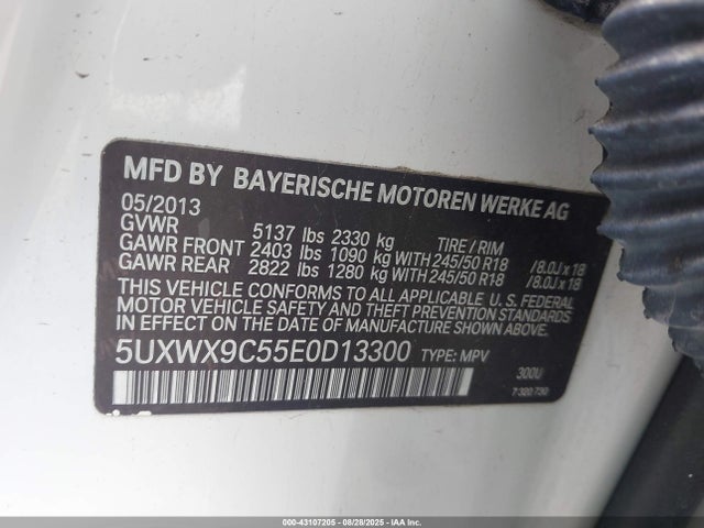 5UXWX9C55E0D13300 BMW X3