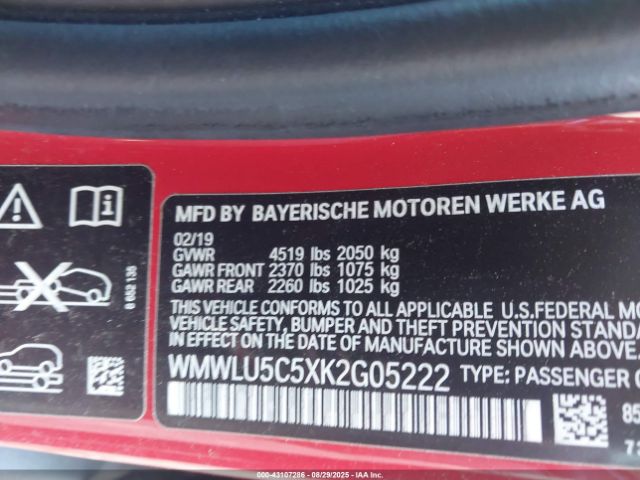 2019 MINI CLUBMAN WMWLU5C5XK2G05222 Photo 8