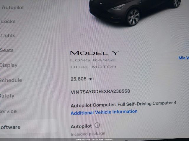 2024 TESLA MODEL Y 7SAYGDEEXRA238558 Photo 6