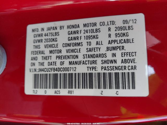 2013 ACURA TSX JH4CU2F84DC000712 Photo 8