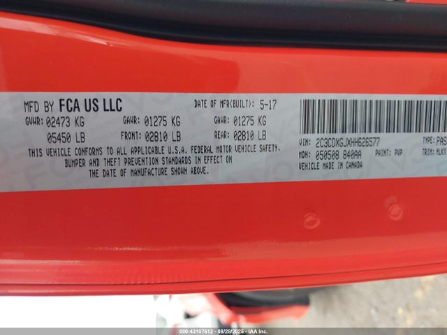 Dodge 2017 2017 2C3CDXGJXHH626577 Image 9