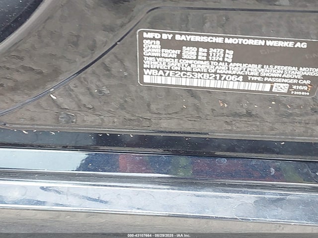 BMW 740I 2019 WBA7E2C53KB217064 Image 9