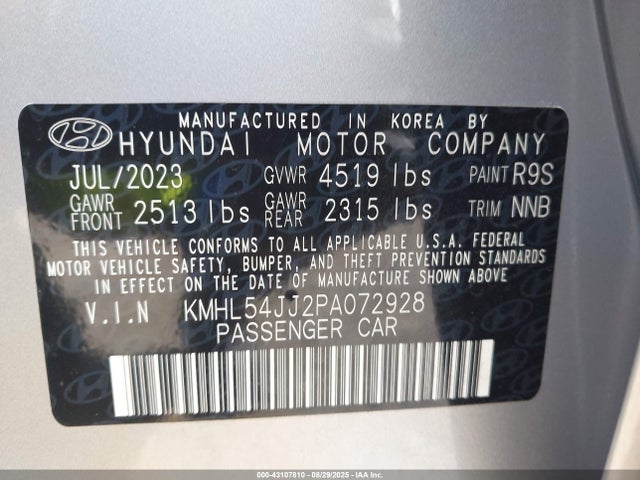 KMHL54JJ2PA072928 Hyundai gdi nu pe