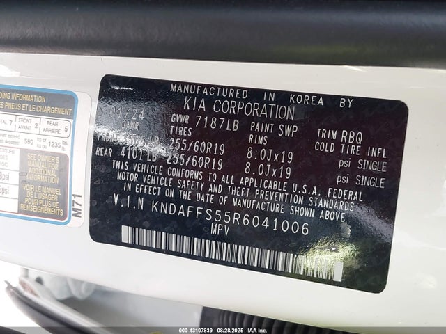 KNDAFFS55R6041006 KIA ev9