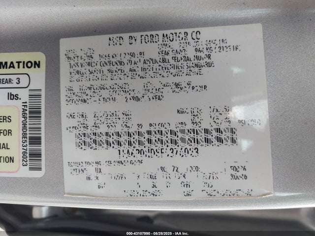 1FA6P0HD8E5376023 Ford Fusion
