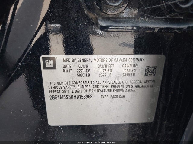 2017 CADILLAC XTS 2G61M5S3XH9158962 Photo 8