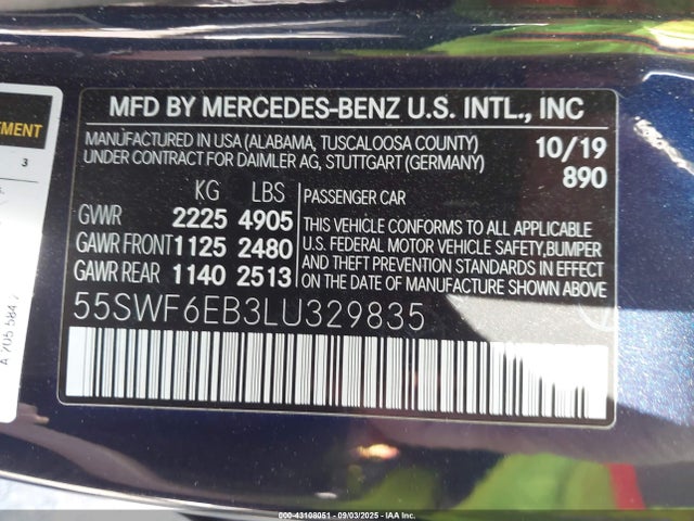Mercedes-Benz m276 2020 55SWF6EB3LU329835 Image 9