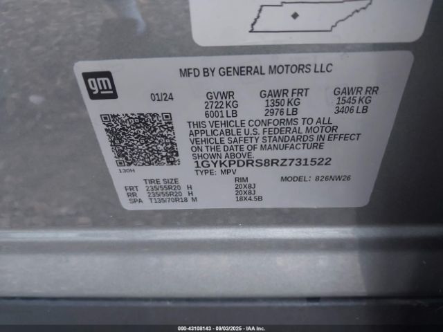 2024 CADILLAC XT6 1GYKPDRS8RZ731522 Photo 8