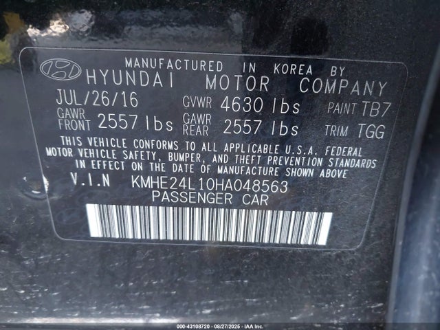 KMHE24L10HA048563 Hyundai gdi nu