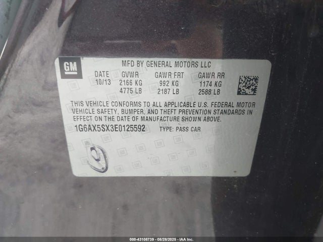 2014 CADILLAC CTS 1G6AX5SX3E0125592 Photo 8