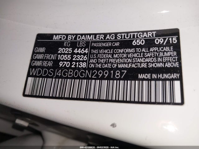 Mercedes-Benz CLA-Class 2016 WDDSJ4GB0GN299187 Image 9