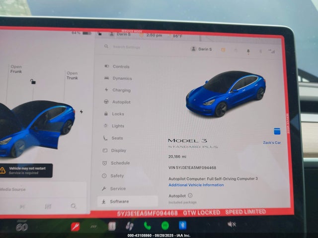2021 TESLA MODEL 3 5YJ3E1EA5MF094468 Photo 6