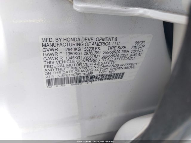 2024 ACURA MDX 5J8YE1H07RL010388 Photo 8