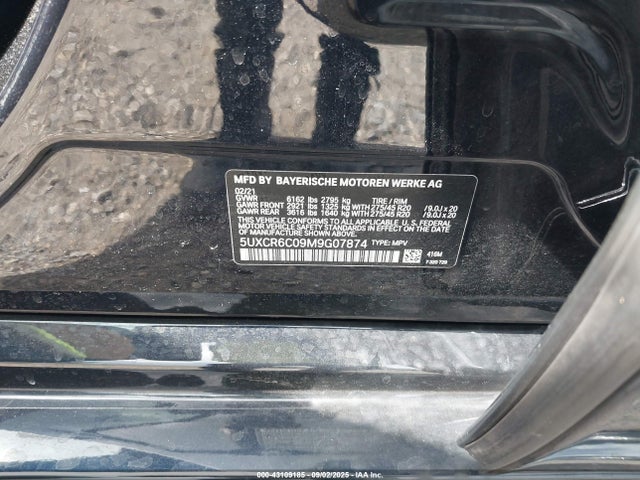 5UXCR6C09M9G07874 BMW 2021