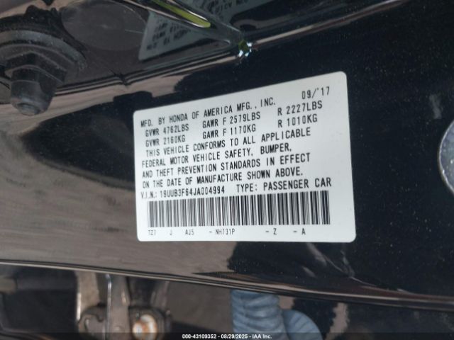 2018 ACURA TLX 19UUB3F64JA004994 Photo 8
