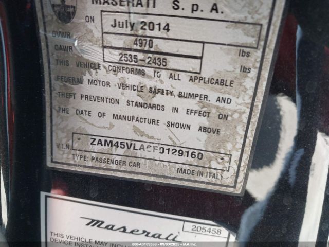 2015 MASERATI GRANTURISMO ZAM45VLA6F0129160 Photo 8