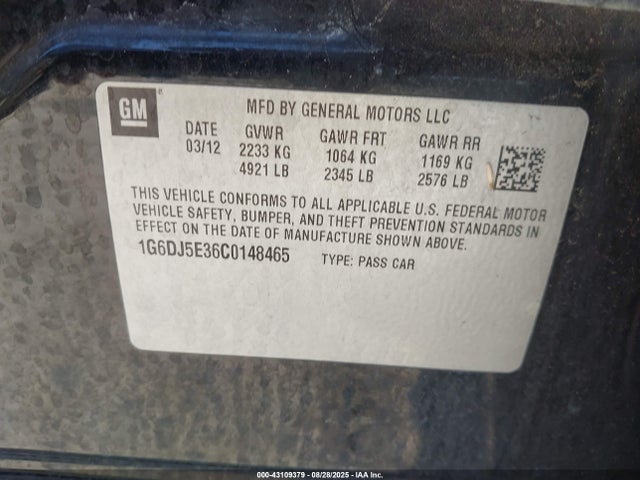 2012 CADILLAC CTS 1G6DJ5E36C0148465 Photo 8