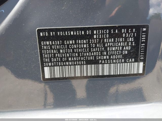 2021 VOLKSWAGEN JETTA GLI 3VW6T7BU4MM049695 Photo 8