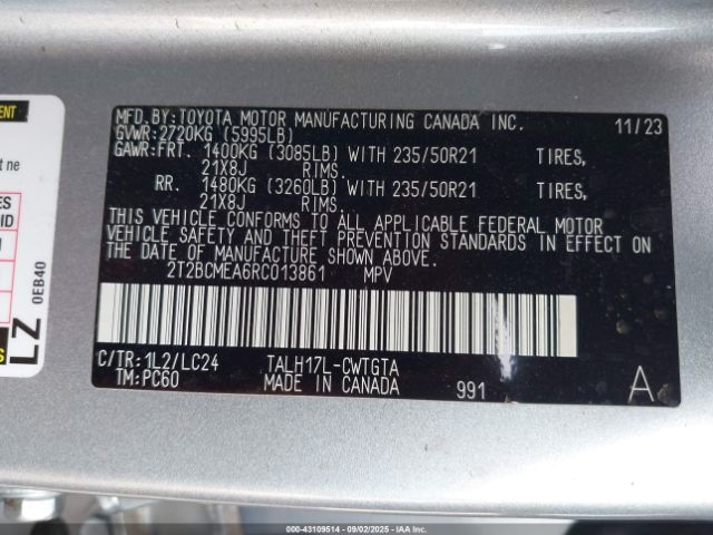 2024 LEXUS RX 500H 2T2BCMEA6RC013861 Photo 8