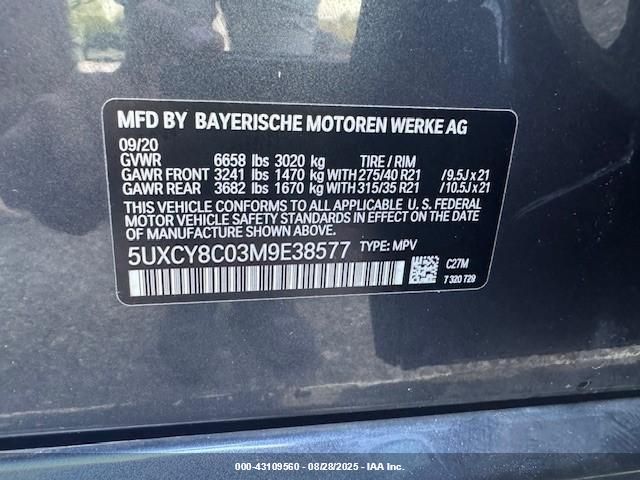 2021 BMW X6 5UXCY8C03M9E38577 Photo 8