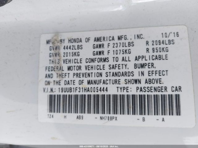 2017 ACURA TLX 19UUB1F31HA005444 Photo 8