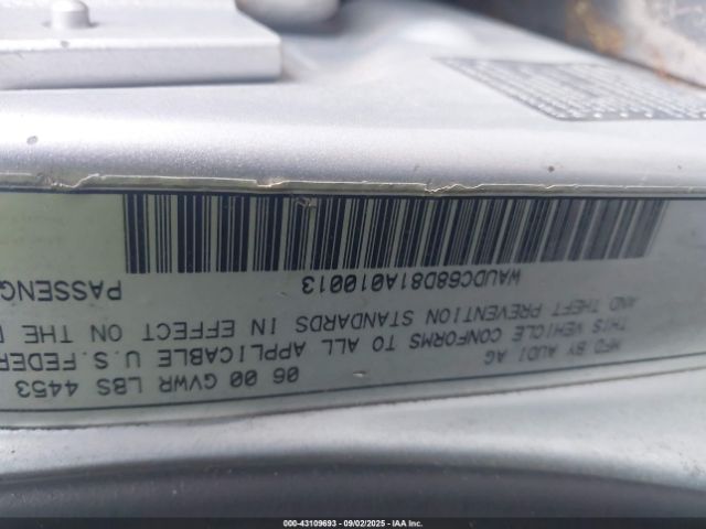 2001 AUDI A4 WAUDC68D81A010013 Photo 8