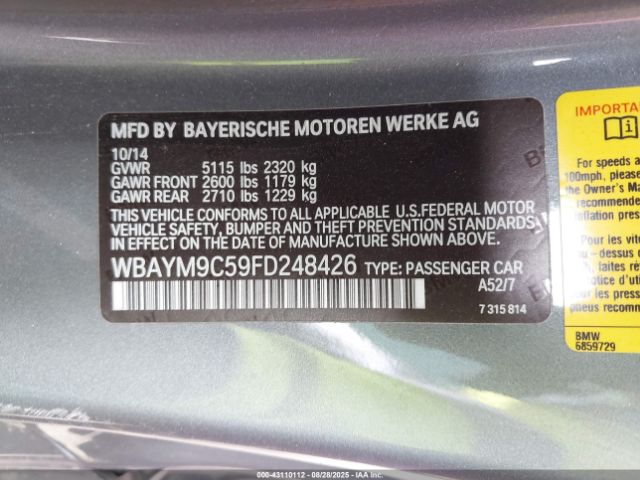 2015 BMW 650I WBAYM9C59FD248426 Photo 8