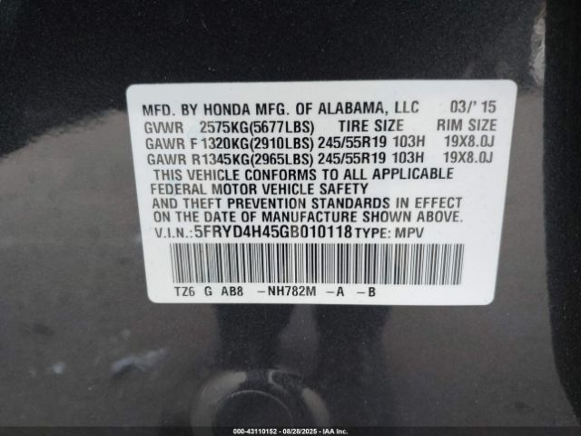 2016 ACURA MDX 5FRYD4H45GB010118 Photo 8