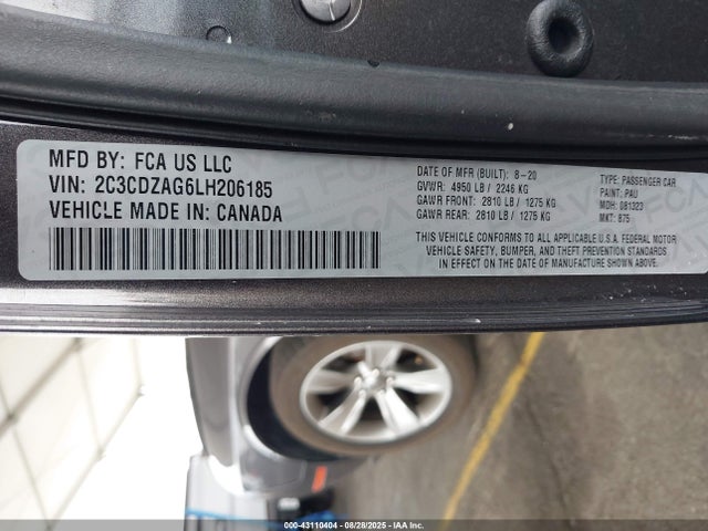 2C3CDZAG6LH206185 Dodge Challenger