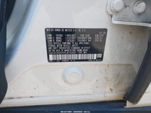 Honda Hr-v 2wd Lx 2020 3CZRU5H35LM702687 Image 9