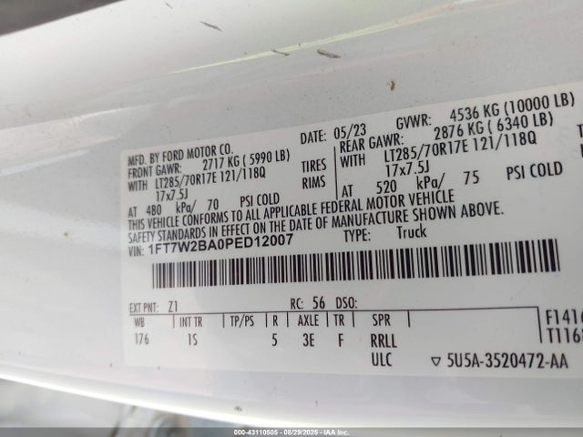 Ford 2023 2023 1FT7W2BA0PED12007 Image 9