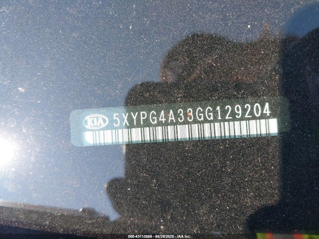 5XYPG4A33GG129204 KIA dohc gdi theta ii