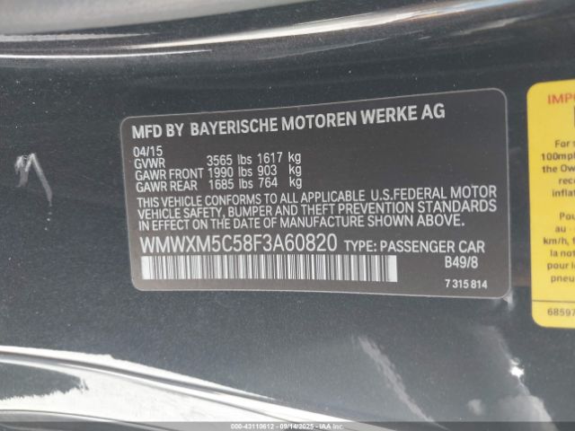 2015 MINI HARDTOP WMWXM5C58F3A60820 Photo 8
