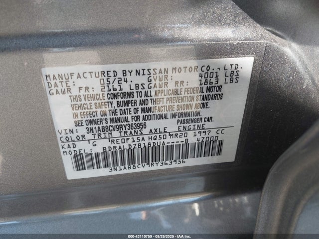 Nissan 2024 2024 3N1AB8CV9RY363956 Image 9