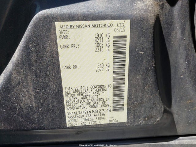 1N4AL3AP2FN882329 Nissan Altima