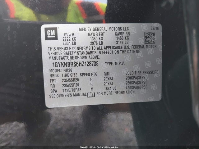 2017 CADILLAC XT5 1GYKNBRS6HZ128738 Photo 8