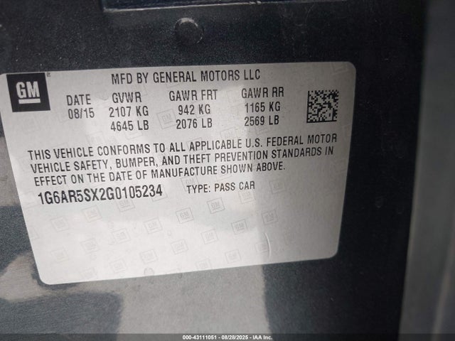 2016 CADILLAC CTS 1G6AR5SX2G0105234 Photo 8