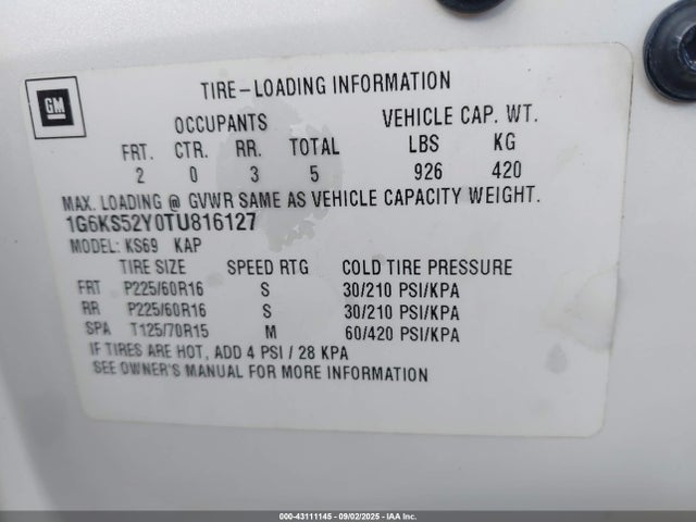 1996 CADILLAC SEVILLE 1G6KS52Y0TU816127 Photo 8