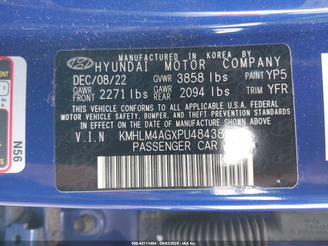 Hyundai mpi nu pe 2023 KMHLM4AGXPU484388 Image 9