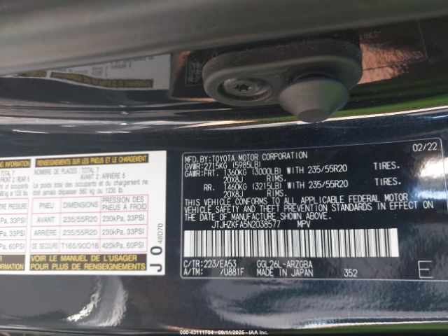 2022 LEXUS RX 350L JTJHZKFA5N2038577 Photo 8