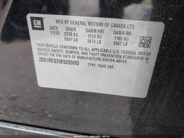 2014 CADILLAC XTS 2G61R5S39E9205802 Photo 8