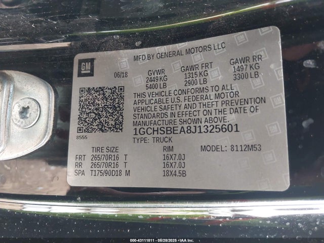 Chevrolet lcv - spark ignited direct injection, variable valve timing, dcvcp, e85 max, e0-e100, alum 2018 1GCHSBEA8J1325601 Image 9