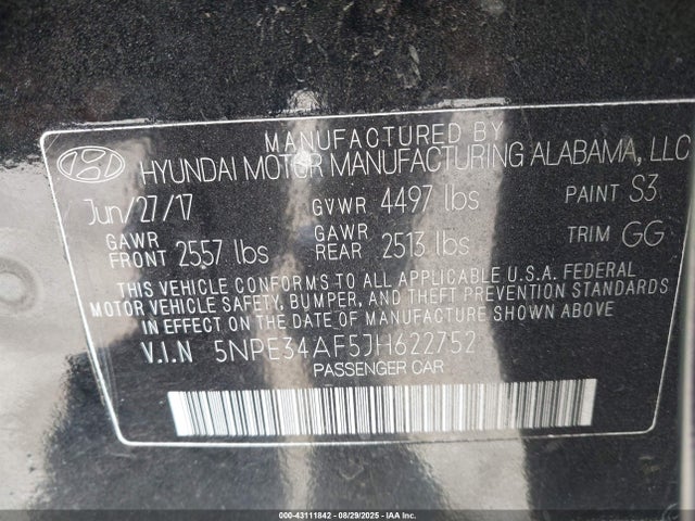 Hyundai gdi theta-ii 2018 5NPE34AF5JH622752 Image 9