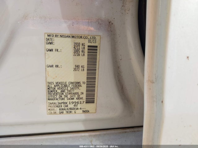 2013 NISSAN ALTIMA 1N4AL3AP9DC199617 Photo 8