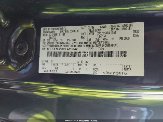 1FTEX1EP0GFA80842 Ford 2016