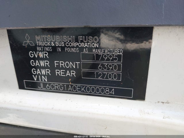 JL6CRG1A0EK000084 Mitsubishi Fuso Truck Fec92s